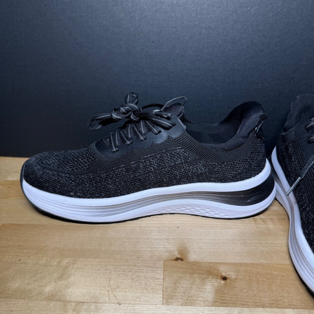 OrthoFeet 80023 Womens Black Knit Athletic Walking Sneakers Size 8 B Medium - Picture 8 of 10